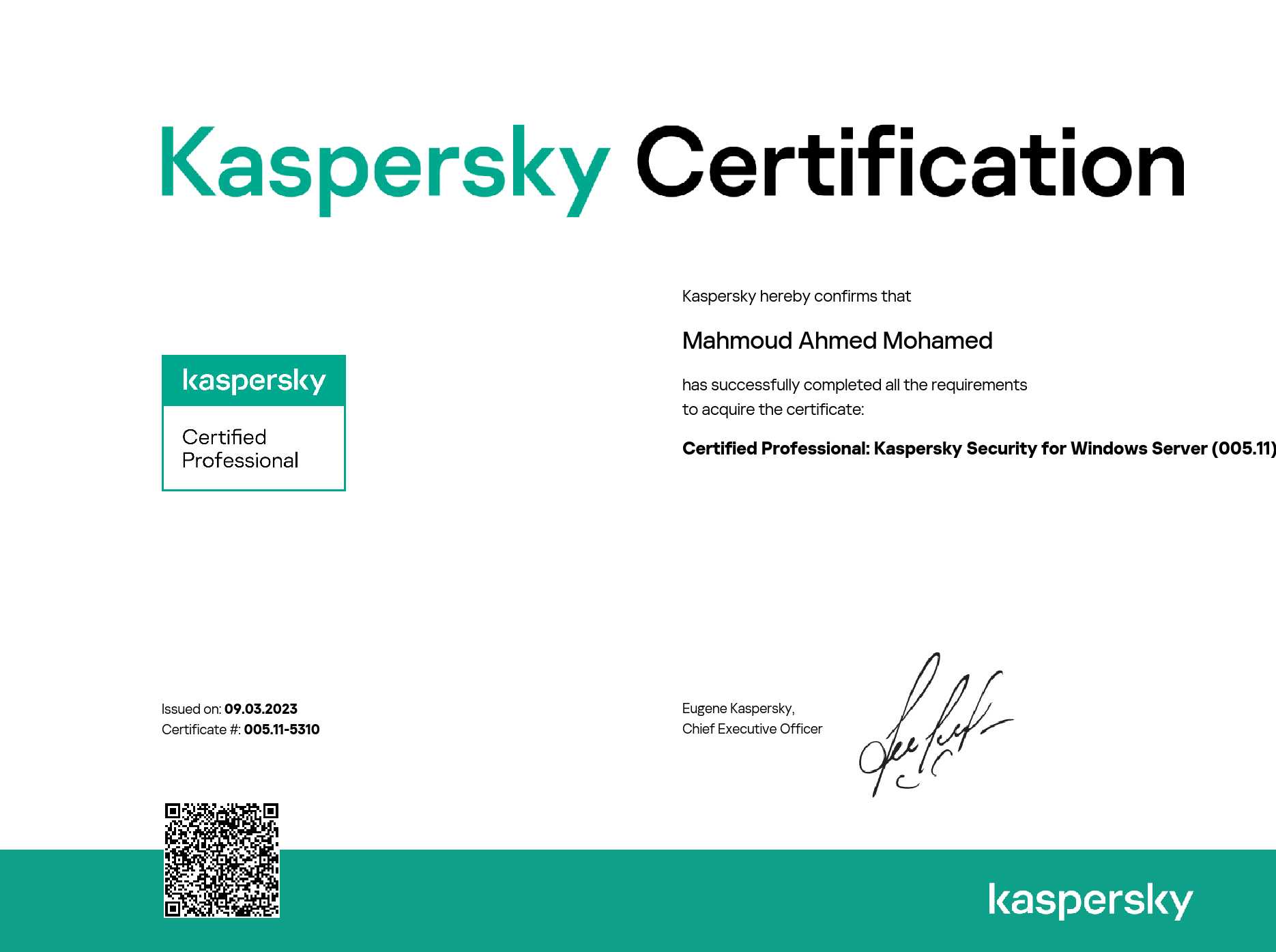 certificate