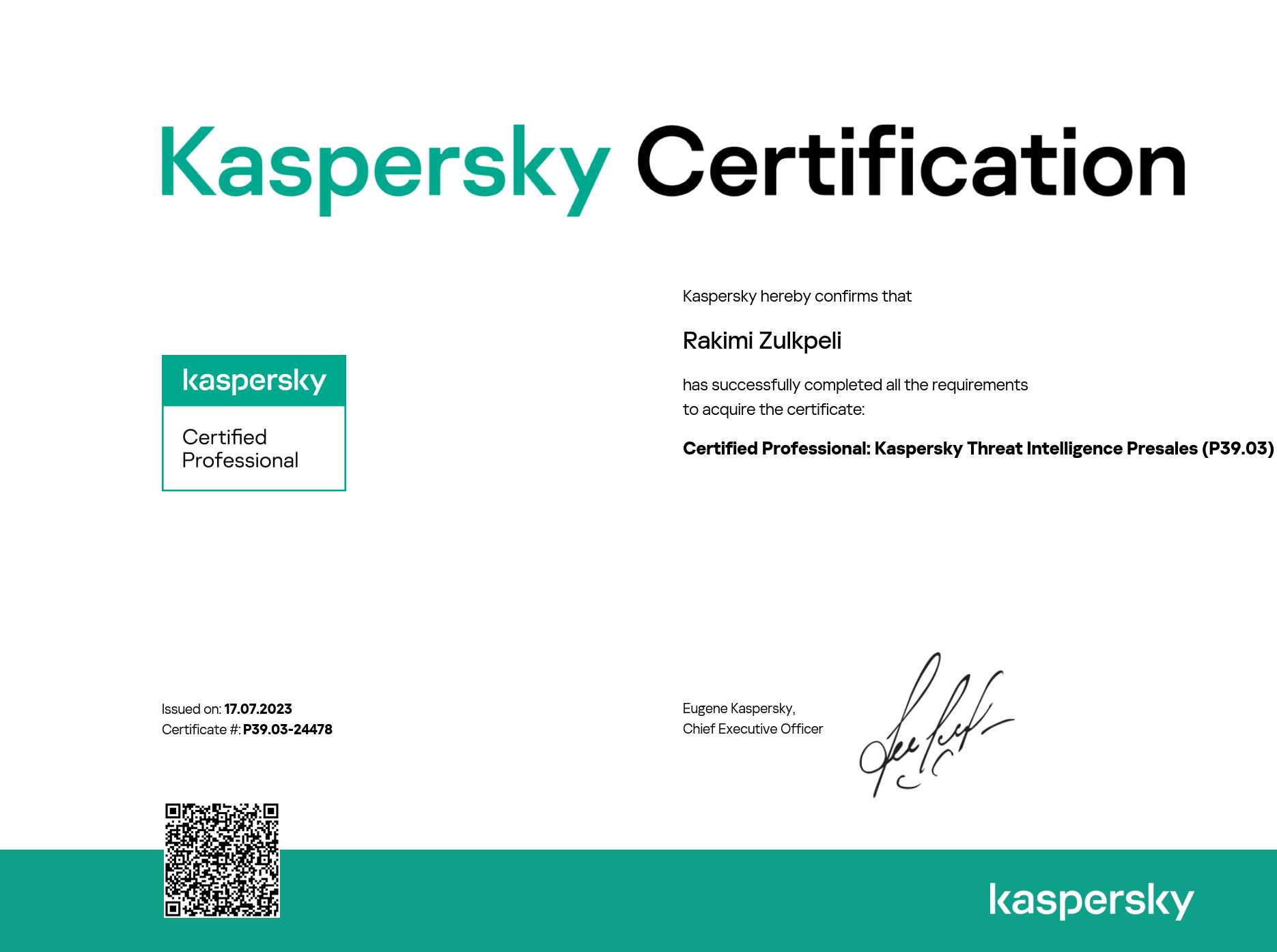 certificate