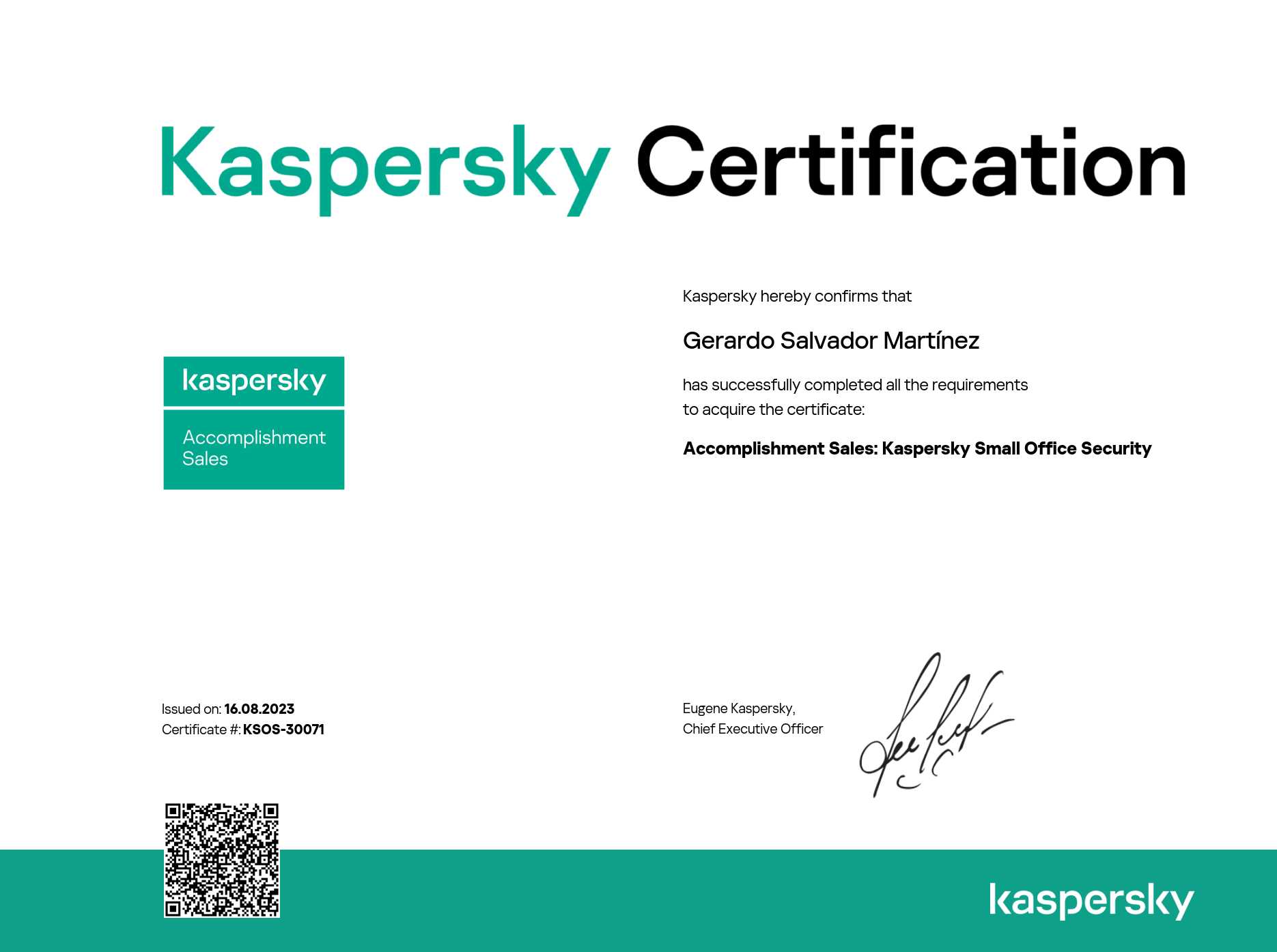 certificate