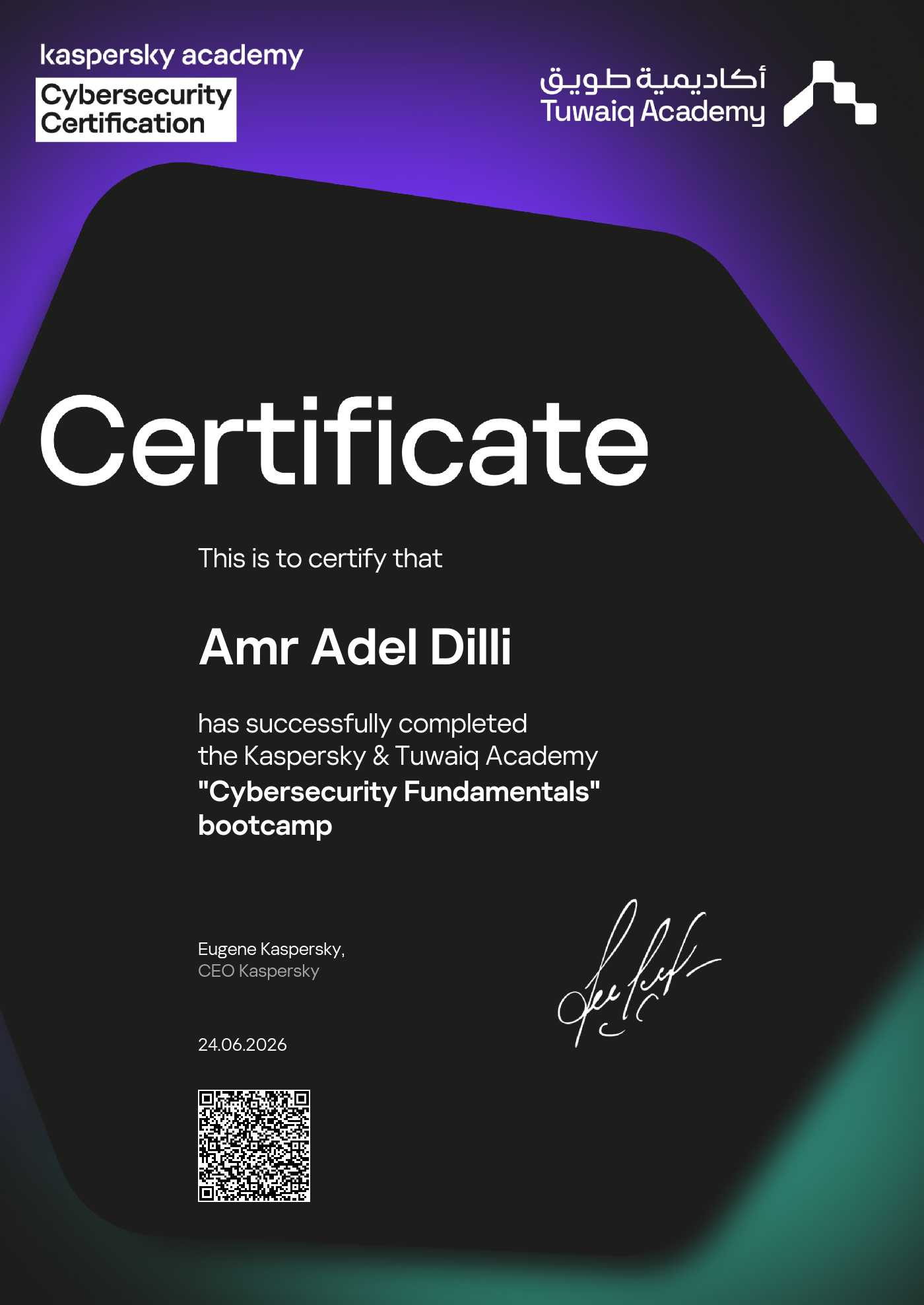 certificate