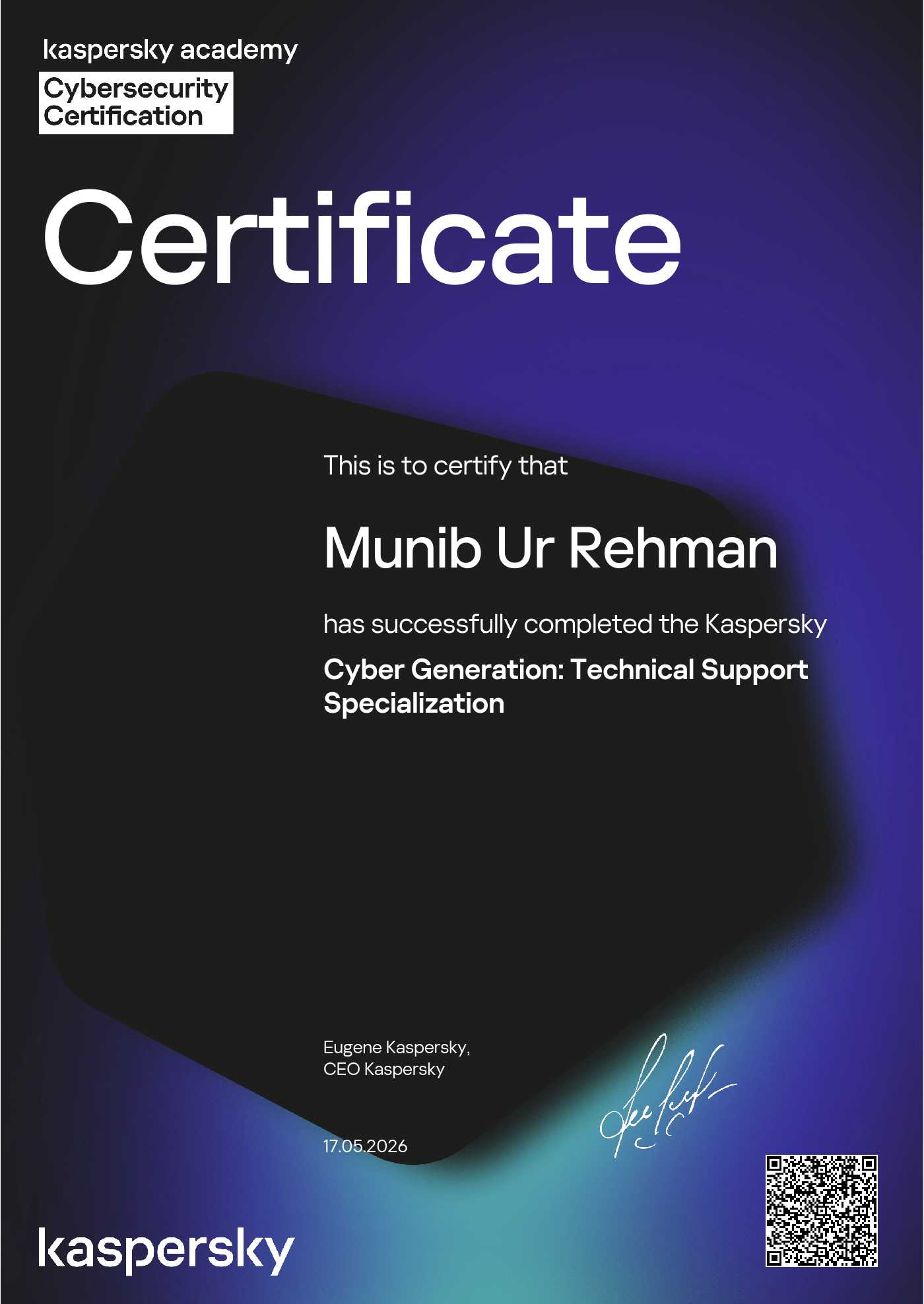 certificate