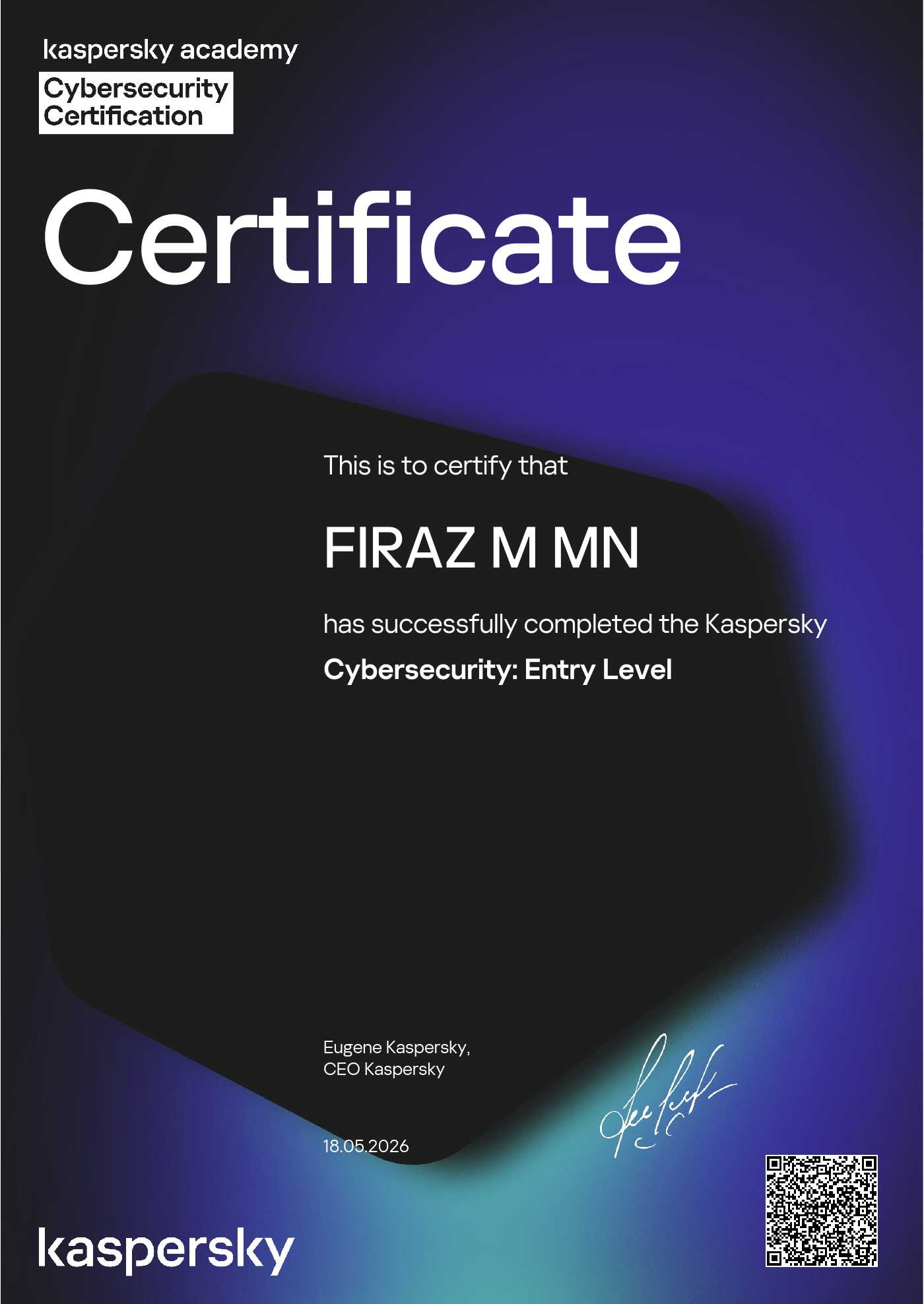 certificate