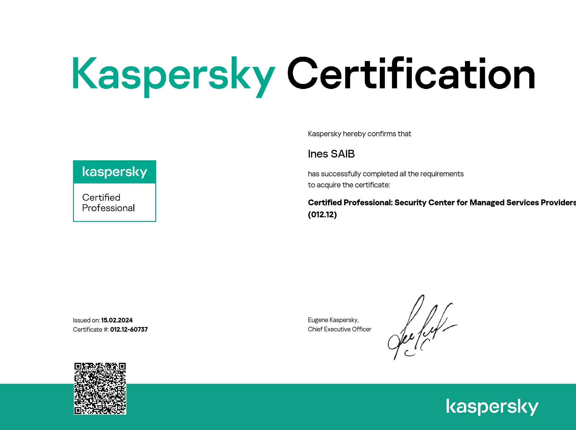 certificate