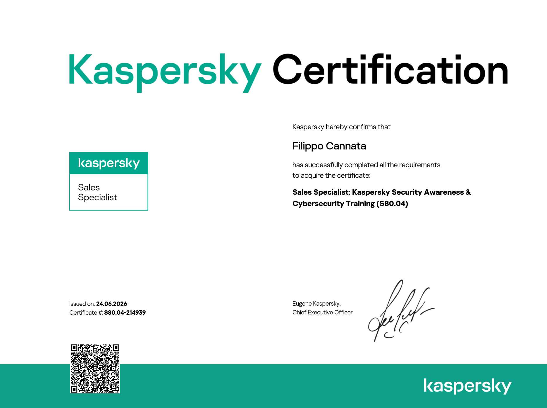 certificate