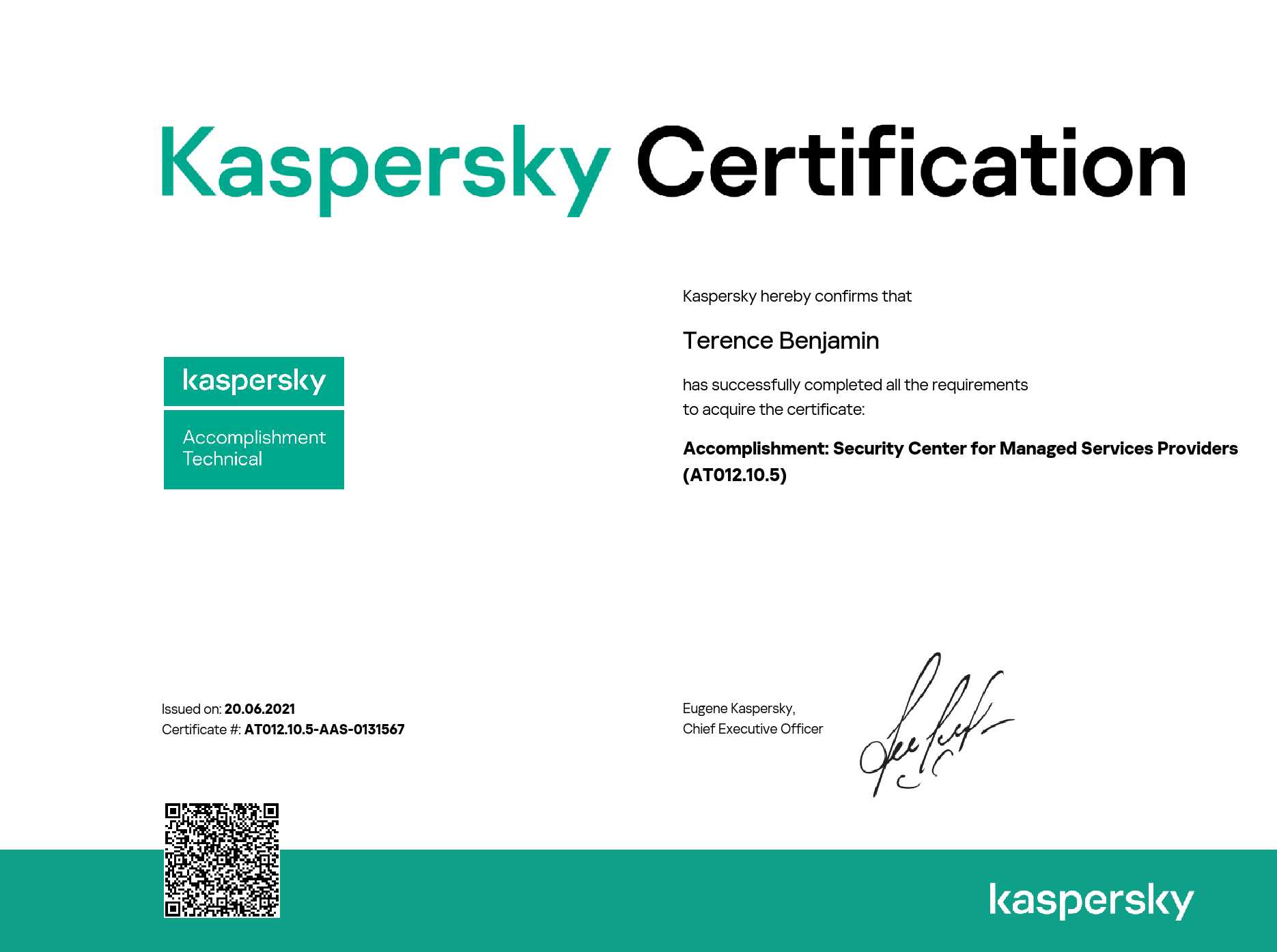 certificate