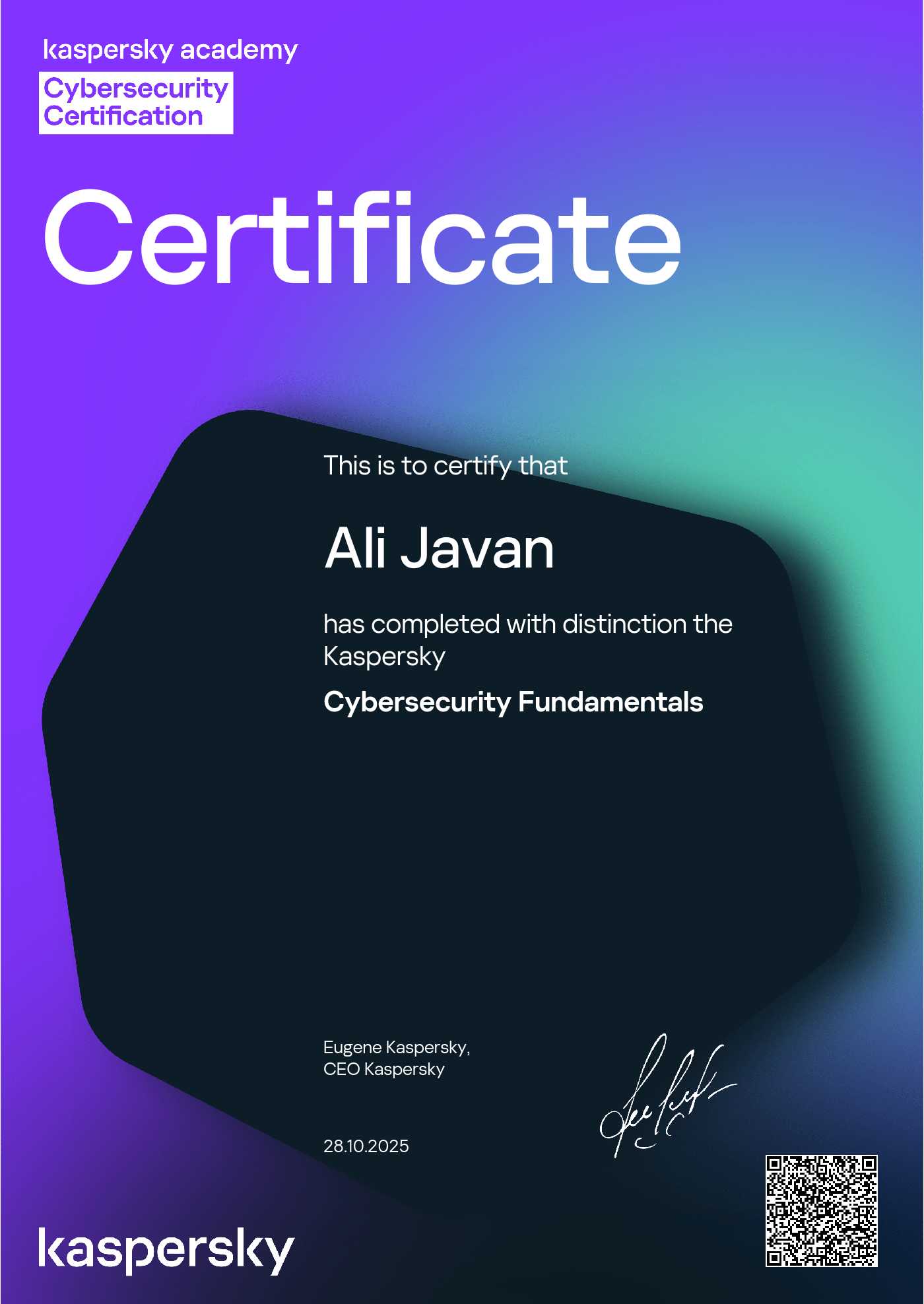 certificate