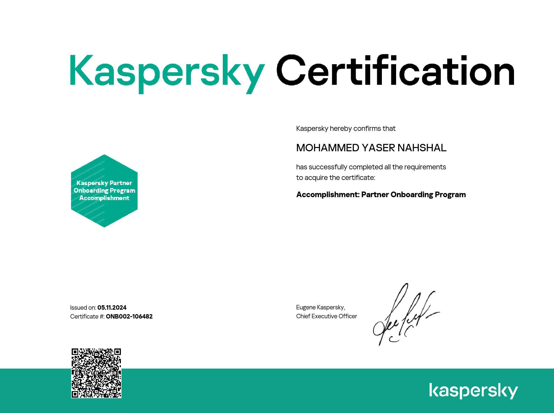 certificate