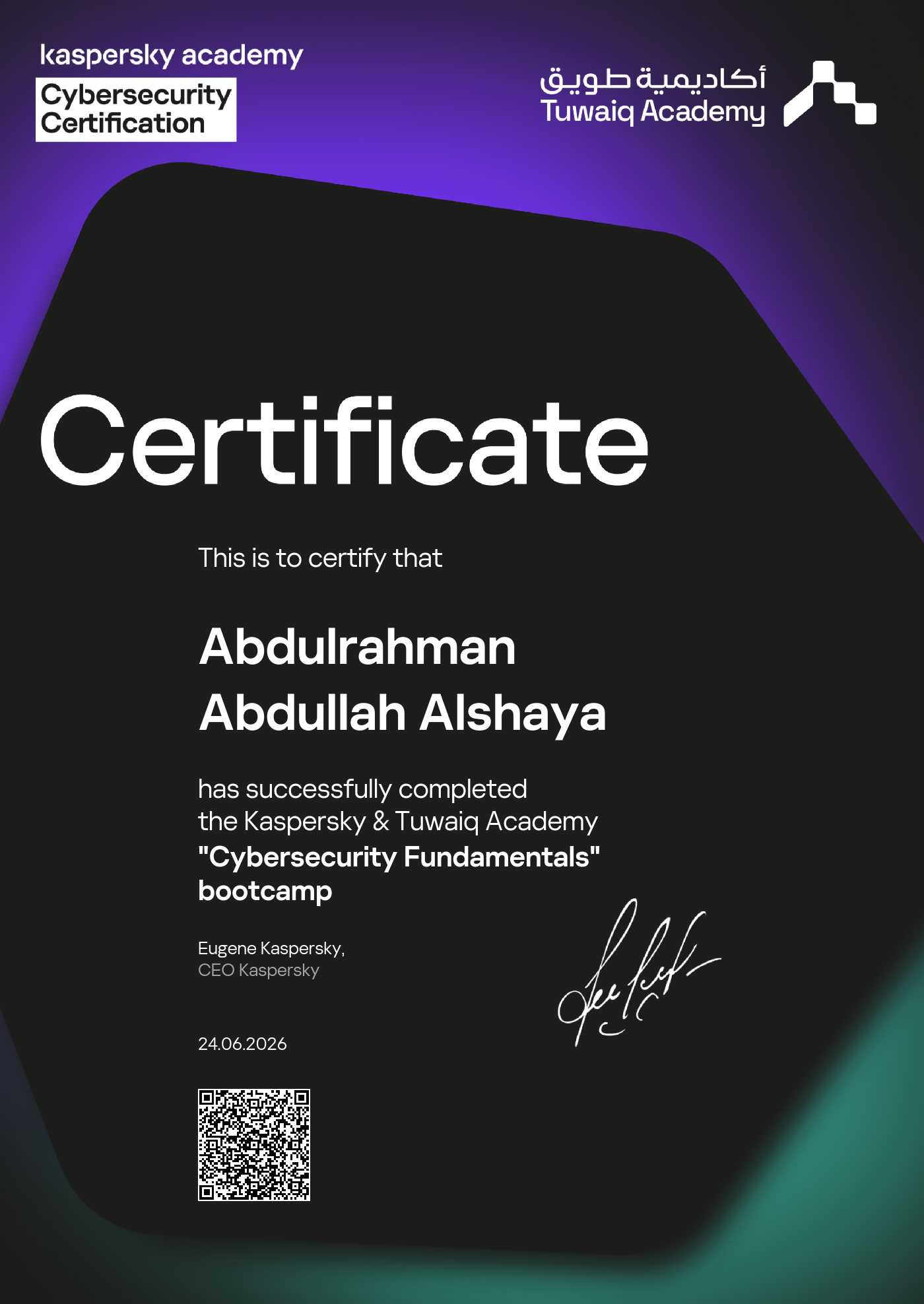 certificate