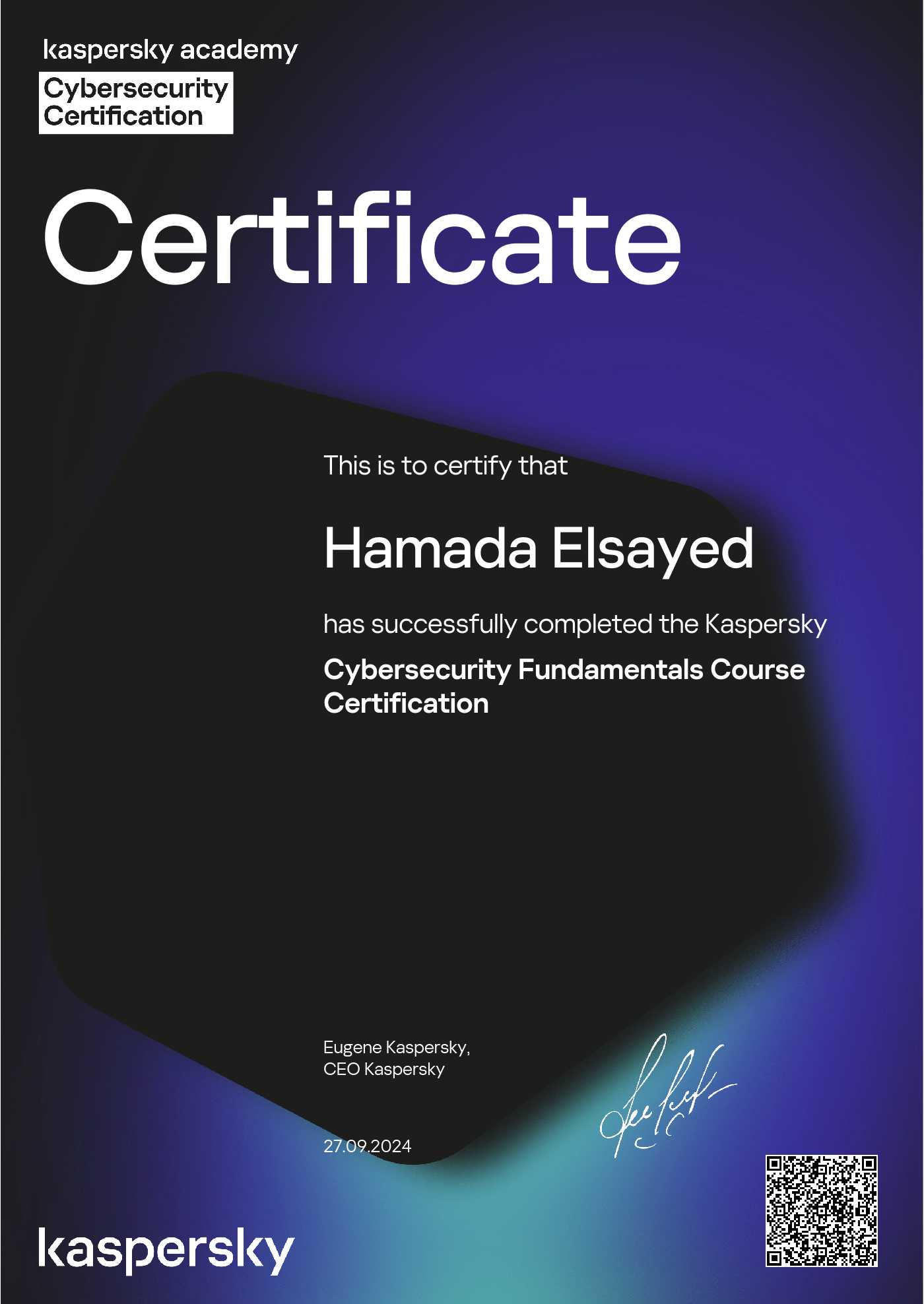 certificate