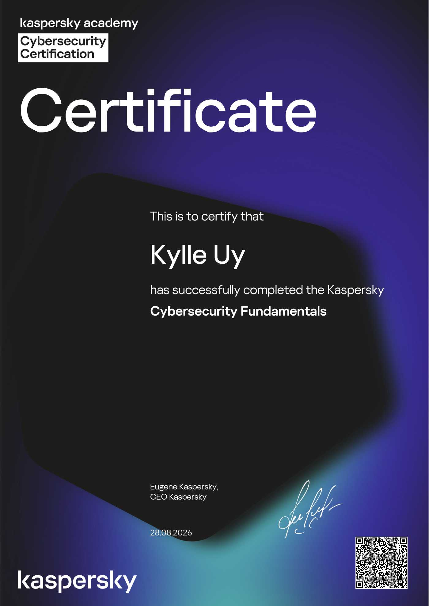 certificate